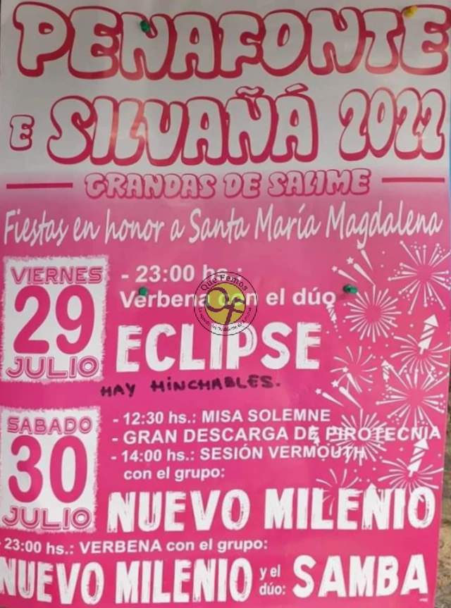Fiestas de Santa María Magdalena 2022 en Penafonte y Silvañá