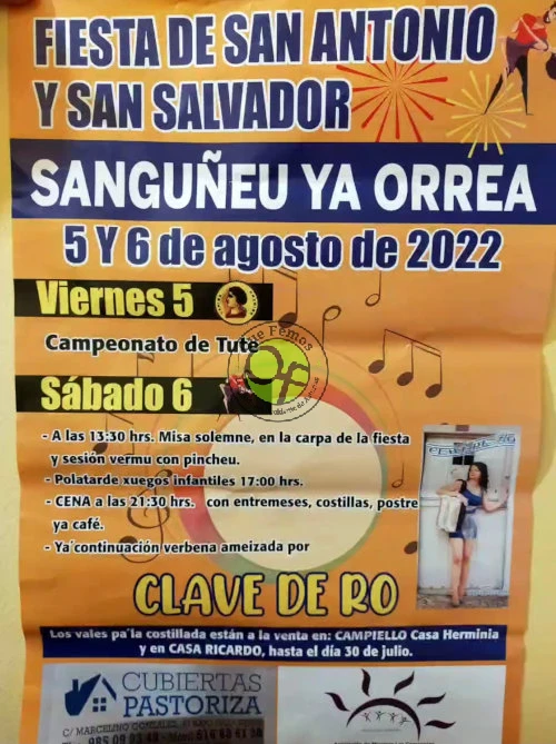 Fiesta de San Antonio y San Salvador 2022 en Sanguñeu y Orrea