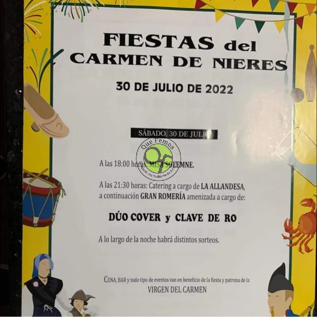 Fiestas del Carmen 2022 en Nieres