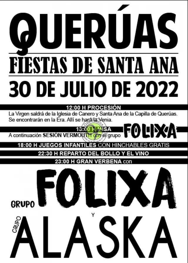 Fiestas de Santa Ana 2022 en Querúas