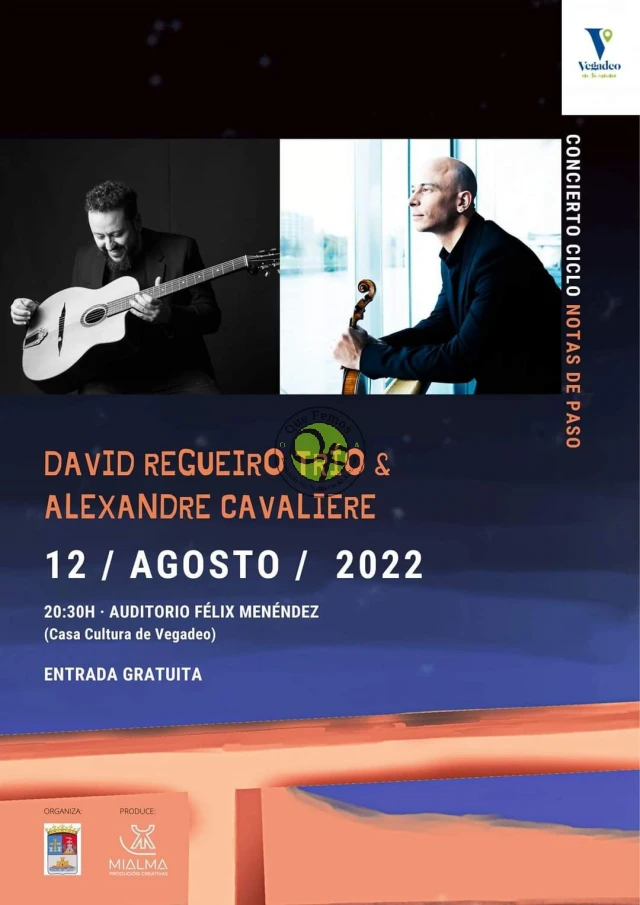 Concierto de David Regueiro Trío y Alexandre Cavaliere en Vegadeo