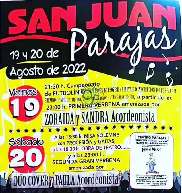 Fiestas de San Juan 2022 en Parajas