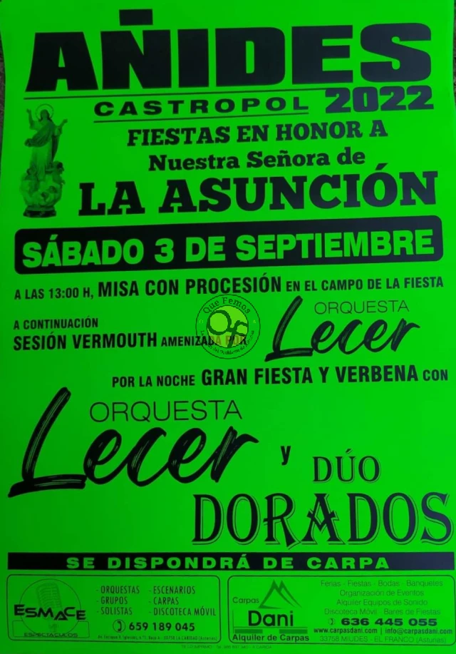 Fiestas de Nuestra Señora de La Asunción 2022 en Añides
