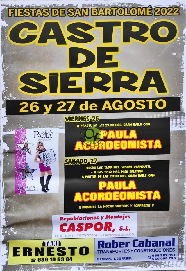 Fiestas de San Bartolomé 2022 en Castro de Sierra