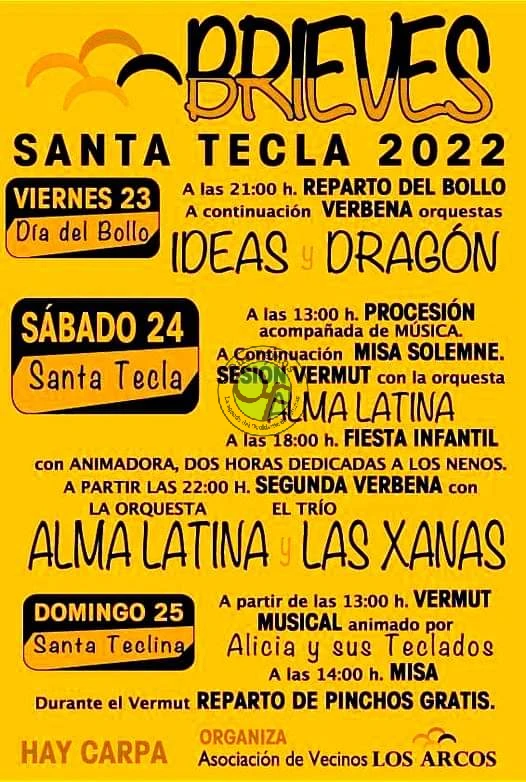 Fiestas de Santa Tecla 2022 en Brieves