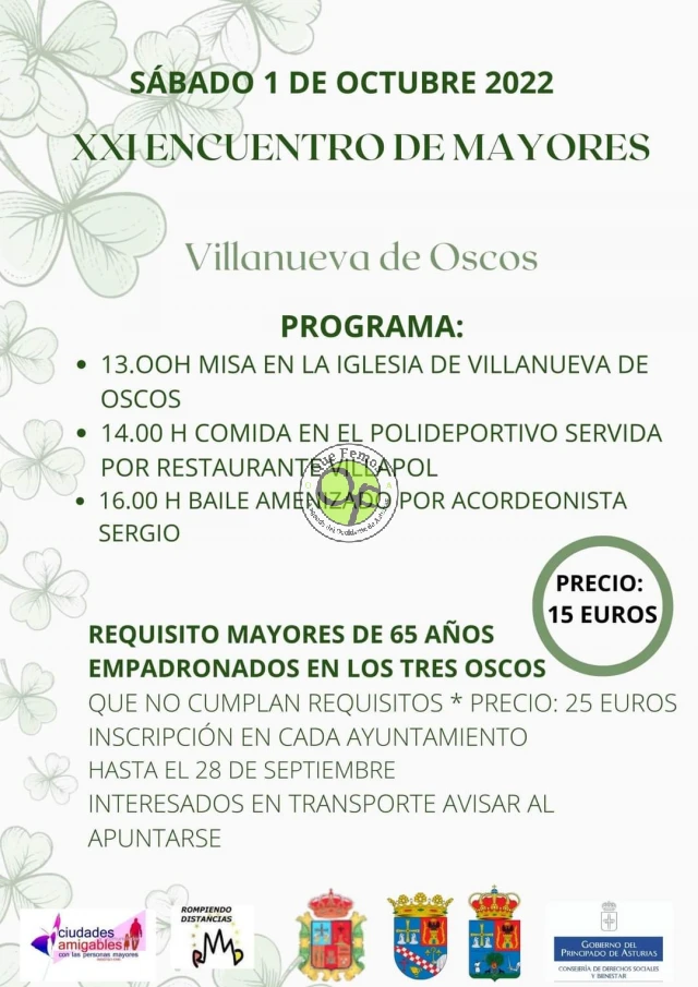 XXI Encuentro de Mayores en Villanueva de Oscos