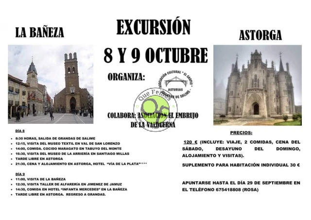 El Carpio organiza una excursión a La Bañeza y Astorga