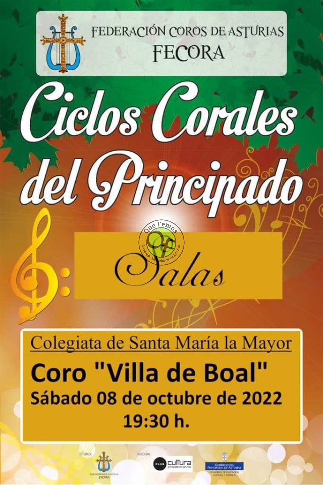 Concierto del Coro Villa de Boal en Salas