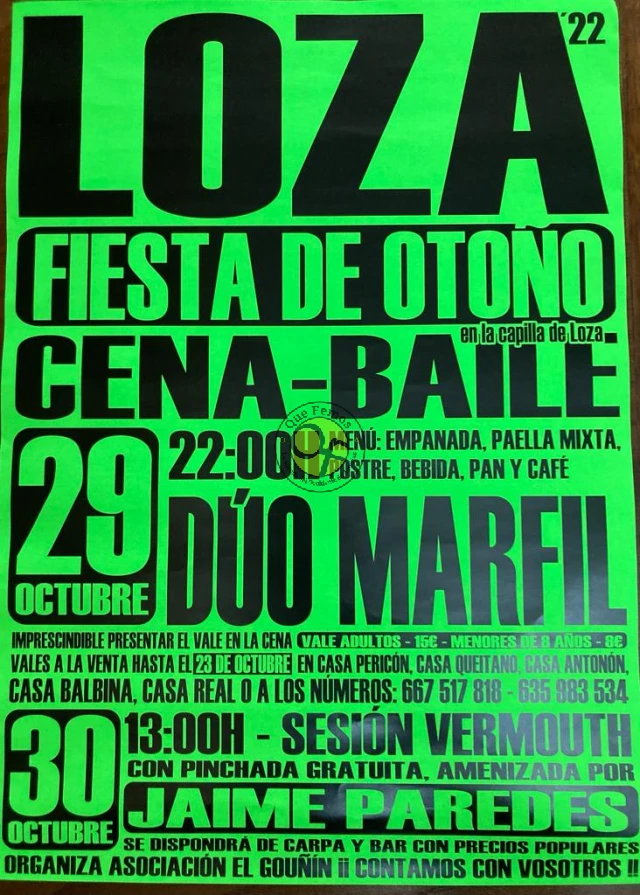 Fiesta de Otoño 2022 en Loza