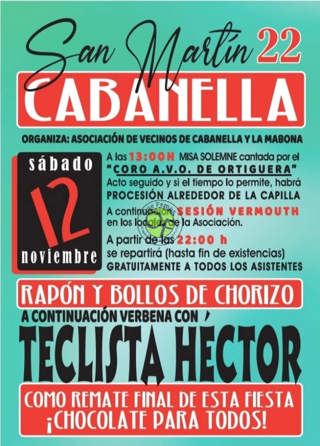 Fiesta de San Martín 2022 en Cabanella