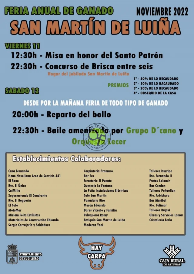 Feria anual de ganado de San Martín de Luiña 2022
