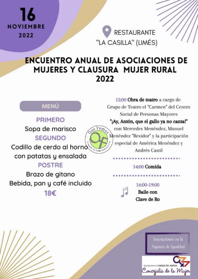 Encuentro Anual de Asociaciones de Mujeres y clausura de Mujer Rural 2022