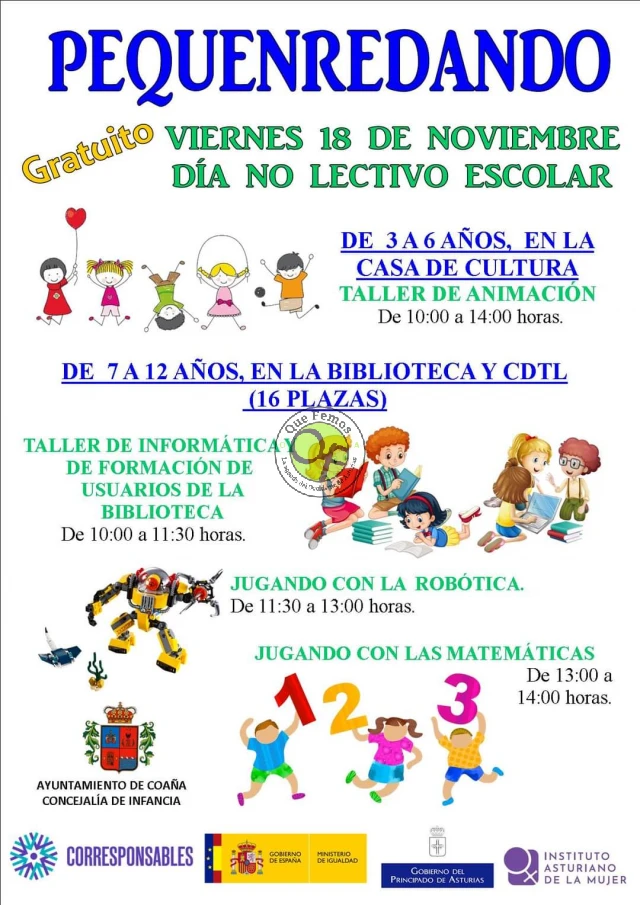 Pequenredando: actividades gratuitas en Coaña para infancia