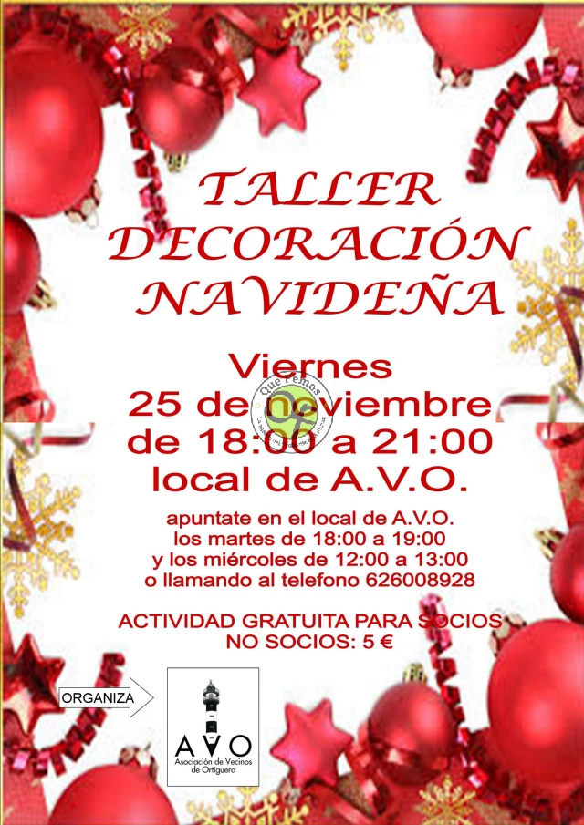 Taller de decoración navideña en Ortiguera