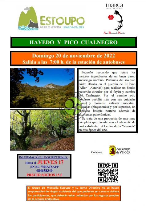 Grupo de Montaña Estoupo de Luarca: Hayedo y Pico Cualnegro