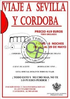El Ayuntamiento de Castropol organiza un viaje a Córdoba y Sevilla