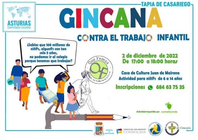 Tapia de Casariego celebra una gran gincana contra el trabajo infantil