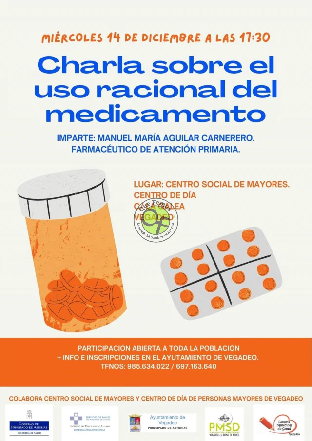 Charla sobre el uso racional del medicamento, en Vegadeo