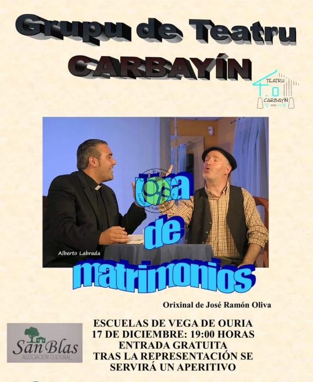 El Grupo de Teatru Carbayín lleva la obra 