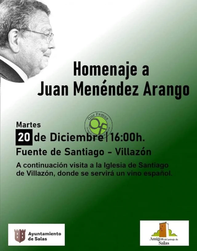 Salas rinde homenaje a Juan Menéndez Arango