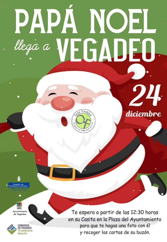 Papá Noel visitará Vegadeo el próximo sábado