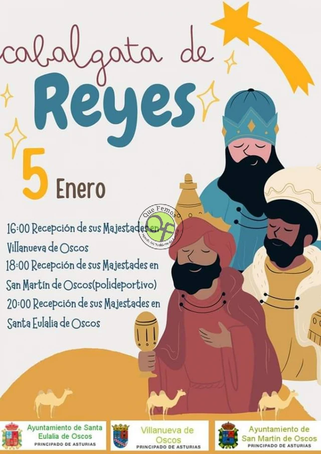 Cabalgata de los Reyes Magos 2023 en Villanueva, San Martín y Santalla de Oscos