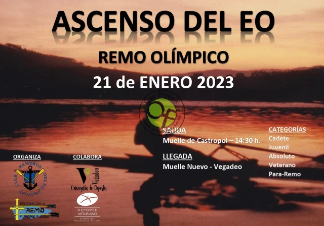 Ascenso del Eo: el remo olímpico une las orillas de Castropol y Vegadeo