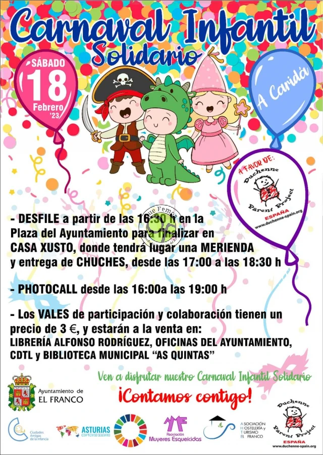 Carnaval Infantil Solidario 2023 en El Franco