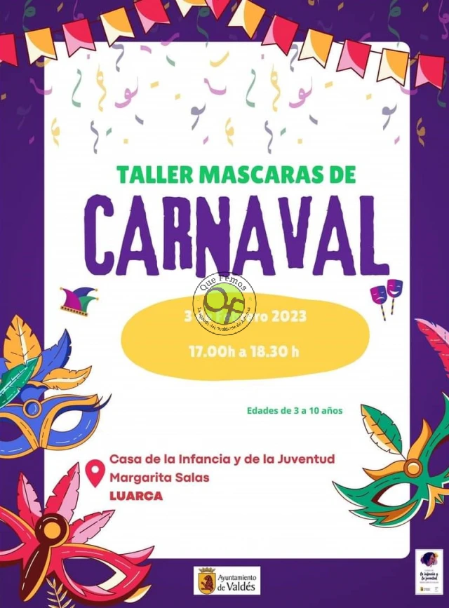 Taller de máscaras de Carnaval en Luarca