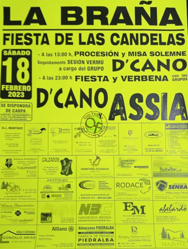 Fiesta de Las Candelas 2023 en La Braña