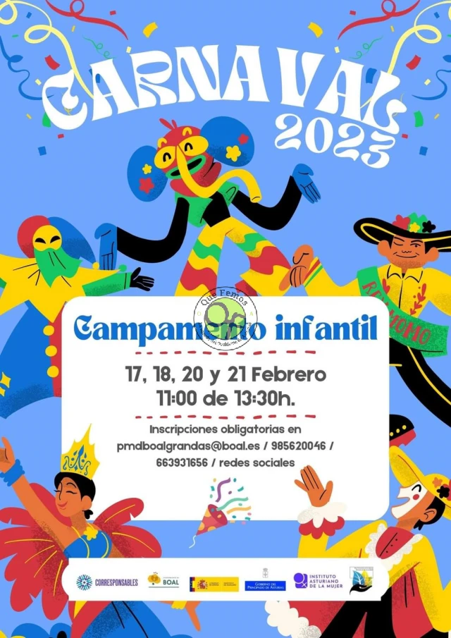Campamento infantil de Carnaval 2023 en Boal
