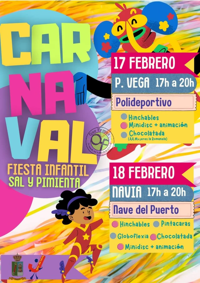 Carnaval Sal y Pimienta en Puerto de Vega y Navia