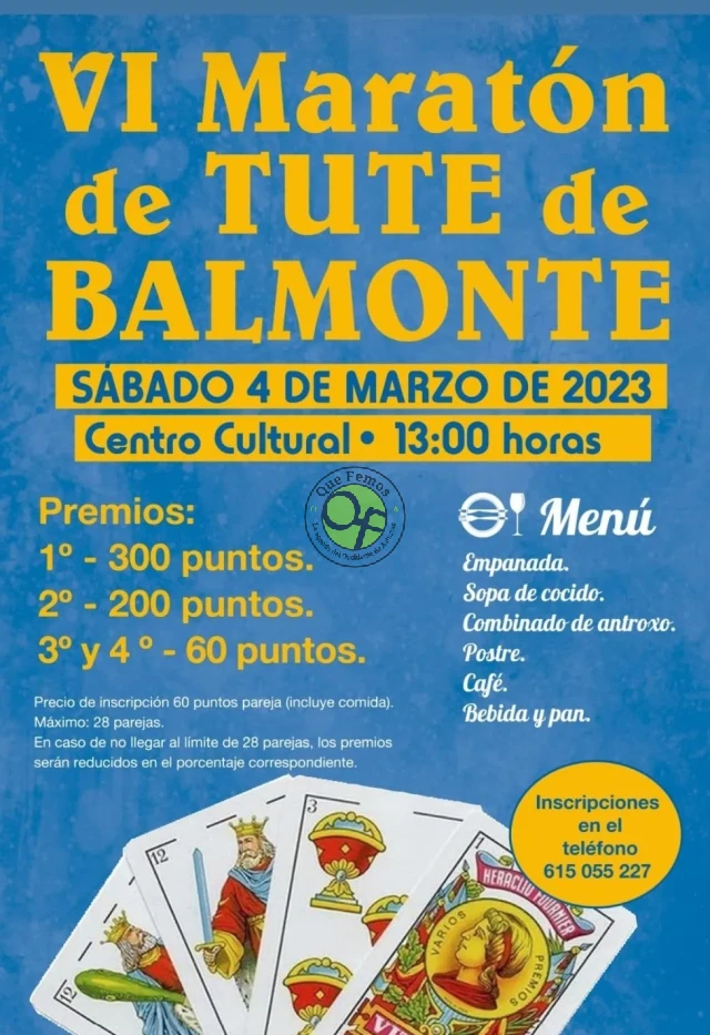 VI Maratón de tute de Balmonte 2023