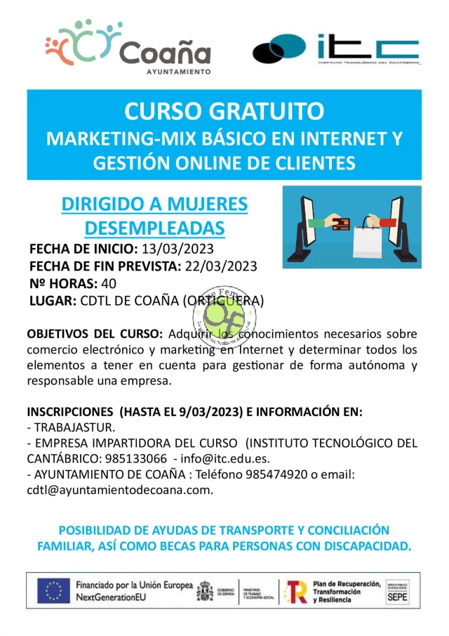 Curso gratuito sobre marketing en Coaña