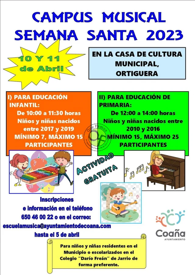 Campus Musical de Semana Santa 2023 en Ortiguera