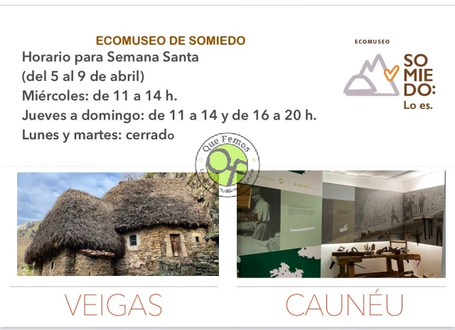 Ecomuseo de Somiedo: horario Semana Santa 2023