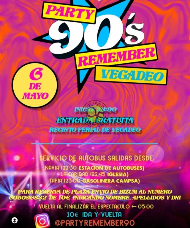 90's Party Remember en Vegadeo