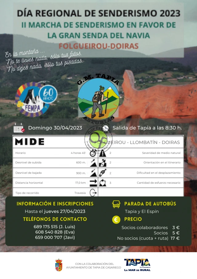 El Grupo de Montaña Marqués de Casariego participa en el Día Regional del Senderismo 2023