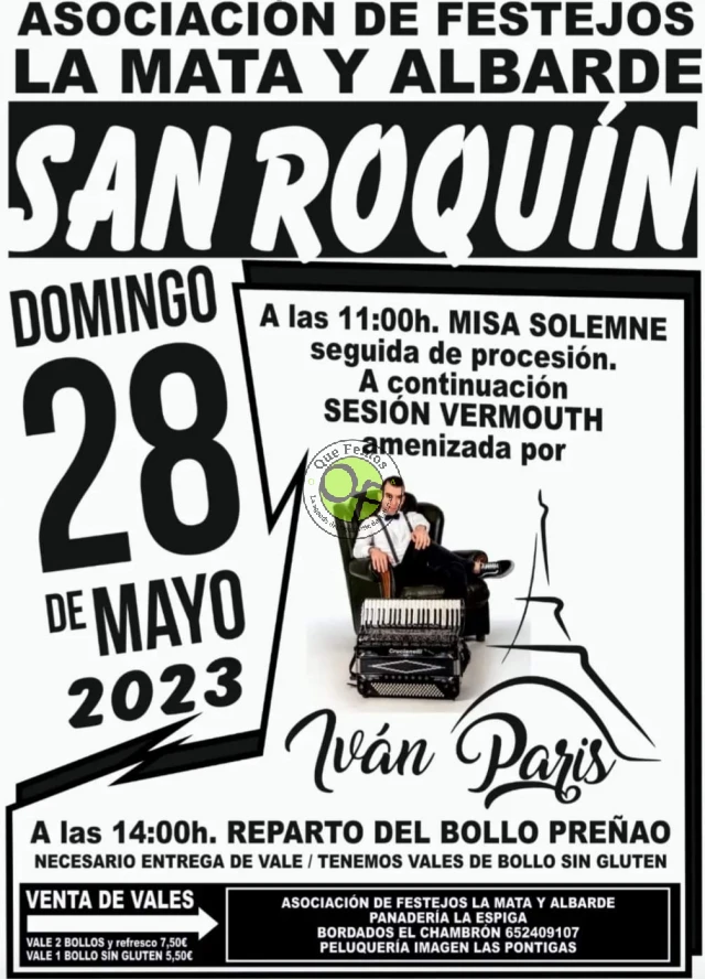 Fiestas de San Roquín 2023 en La Mata y Albarde
