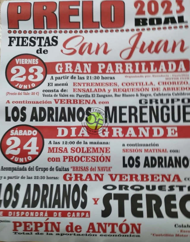 Fiestas de San Juan 2023 en Prelo