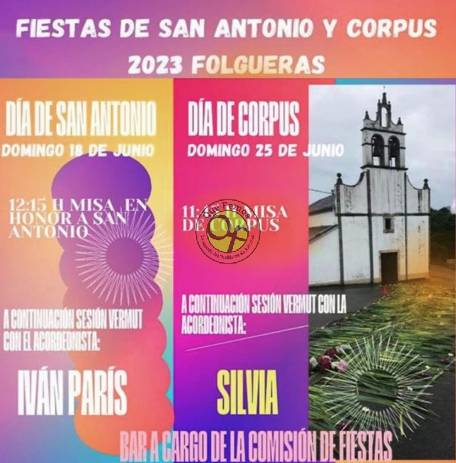 Fiestas de San Antonio y el Corpus 2023 en Folgueiras