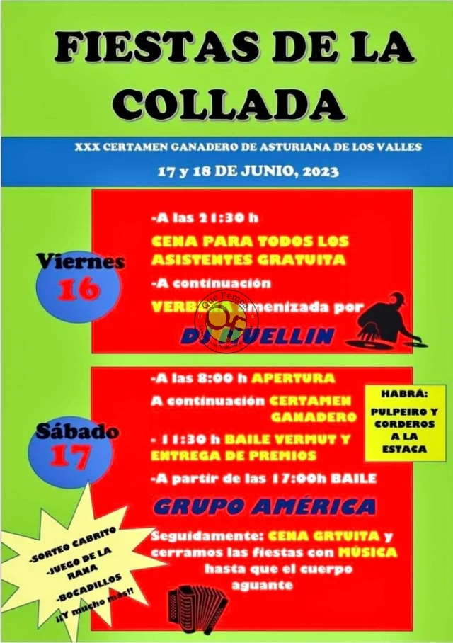 Fiestas de La Collada 2023 y XXX Certamen Ganadero de Asturiana de los Valles