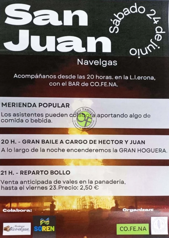 Hoguera de San Juan 2023 en Navelgas