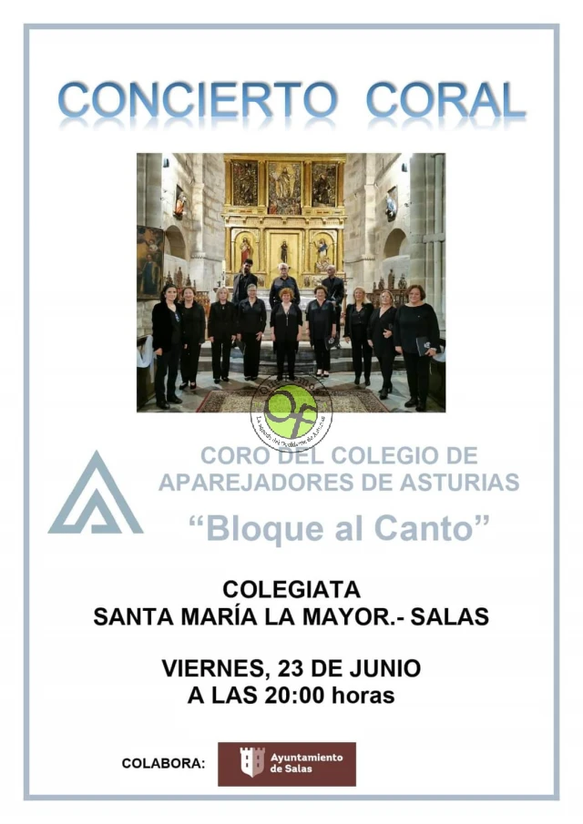 Salas recibe al Coro del Colegio de Aparejadores de Asturias Bloque al Canto