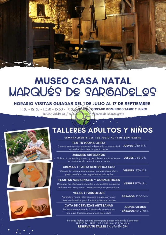 Museo Casa Natal Marqués de Sargadelos: visitas guiadas y talleres verano 2023
