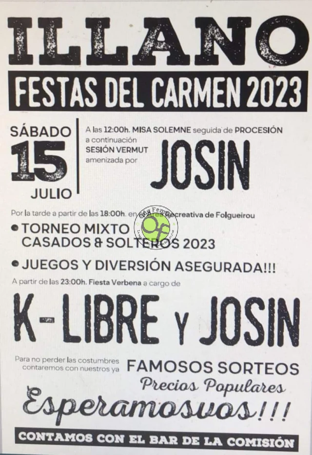 Festas del Carmen 2023 en Illano/Eilao