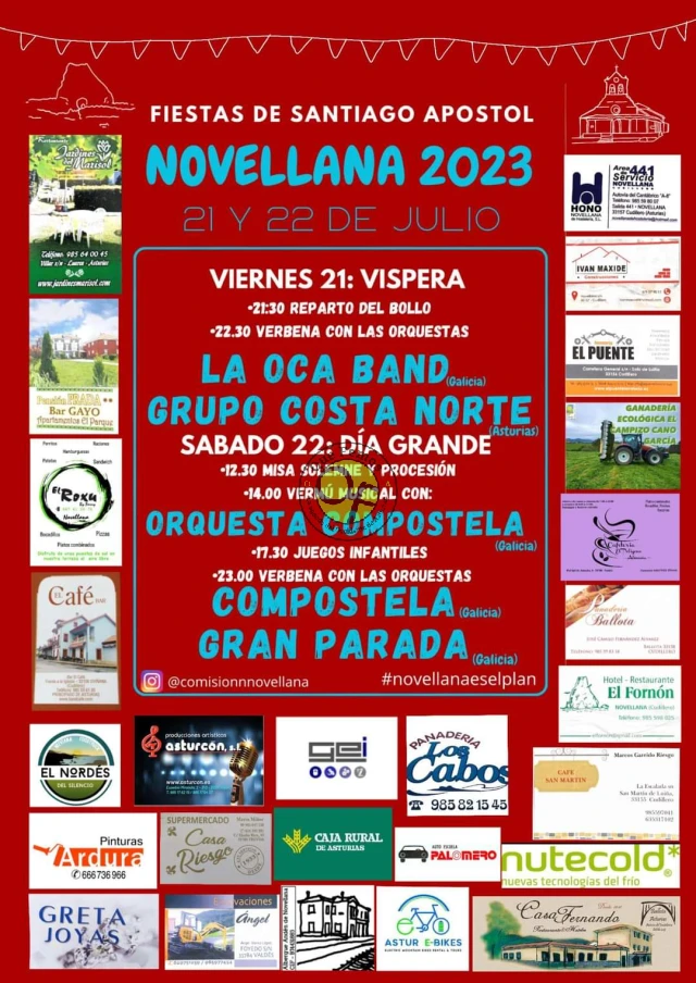 Fiestas de Santiago Apóstol 2023 en Novellana