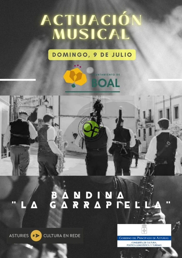 La Bandina La Garrapiella visita Boal en su Domingo de Mercado