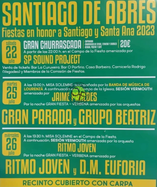 Fiestas de Santiago y Santa Ana 2023 en Santiago de Abres