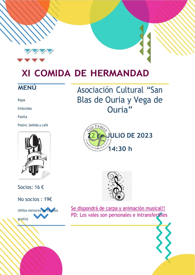 XI Comida de Hermandad de la Asociación Cultural San Blas de Ouria y Vega de Ouria